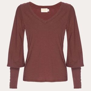 NATION Ltd brand Renata long sleeve shirt Sz Small,  perfect condition, Burgundy